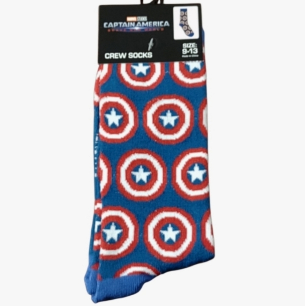 Marvel Captain America Crew Socks Office School Casual Giftable